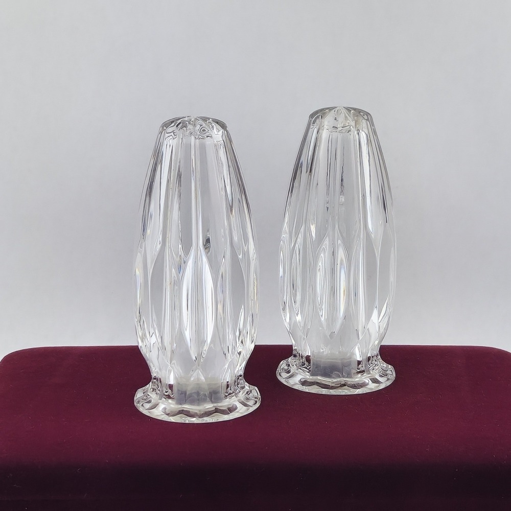 Vintage Mikasa‎ Park Lane Crystal Salt Pepper Shakers Clear Glass